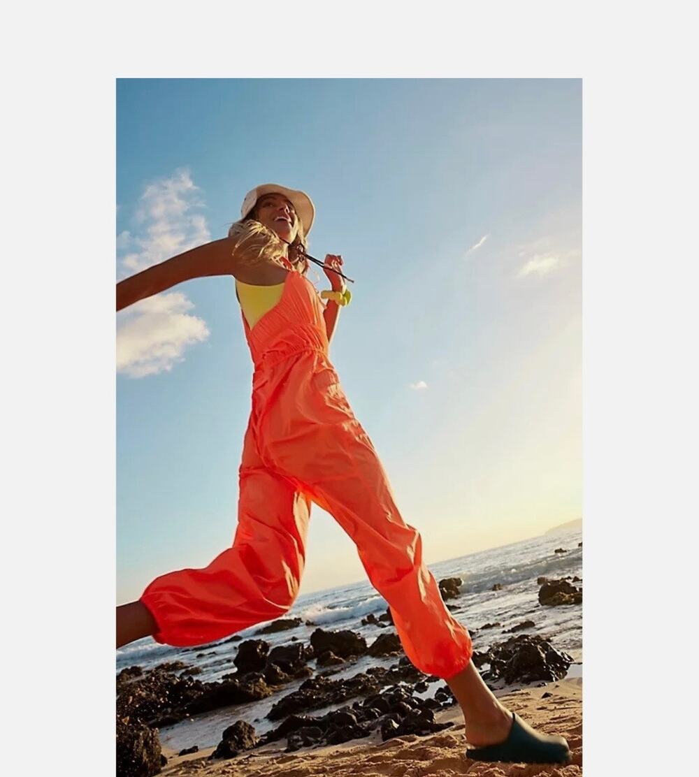 Free People Movement Hot Watermelon Jumpsuit Women Medium New One piece